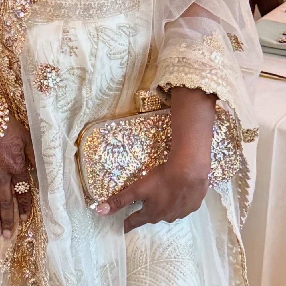 Shimmering Gold Sequin Clutch
